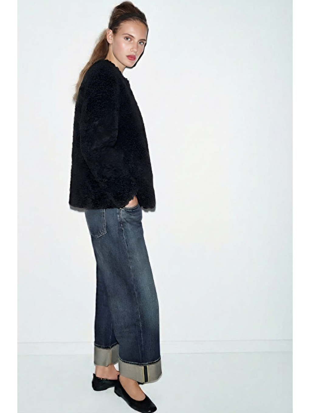 Soft Kürk Ceket Siyah-2