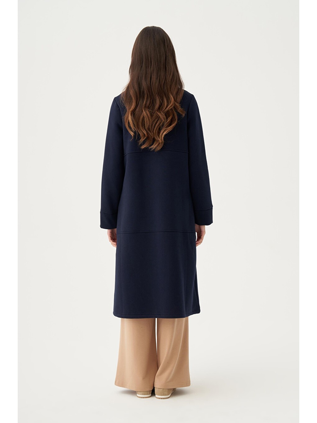 Lacivert-pamuklu Düğüm Kordonlu Sweatshirt-3