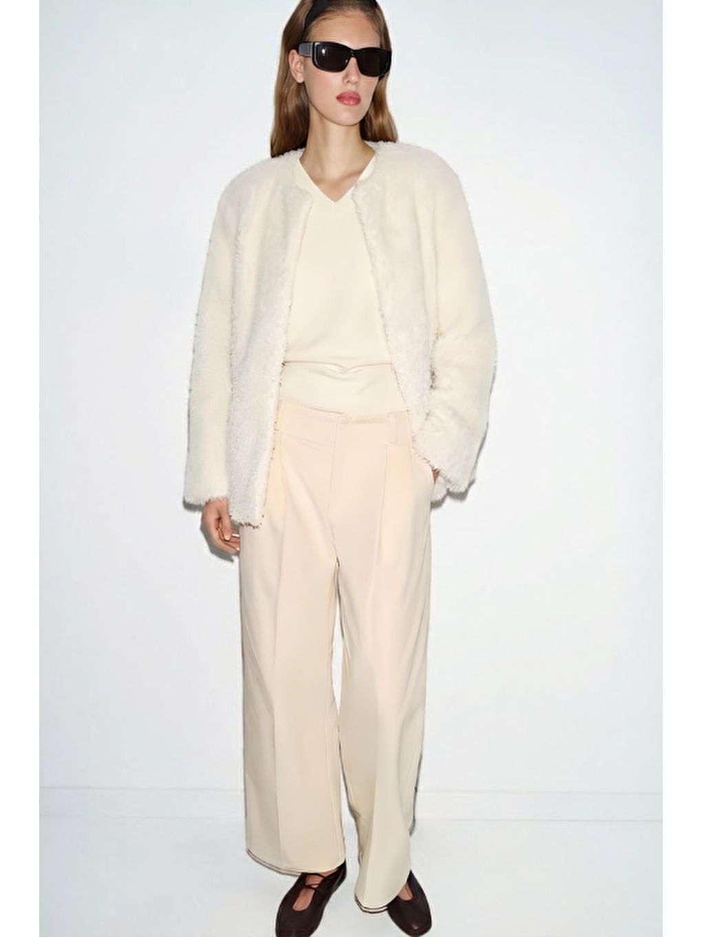 Soft Kürk Ceket Ekru-1