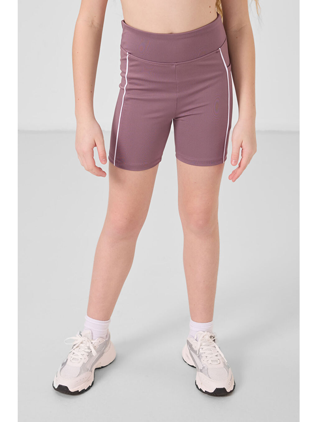 Pembe Gül Kurusu Esnek Standart Fit Basic Performans Kız Çocuk Tayt - 75189-2