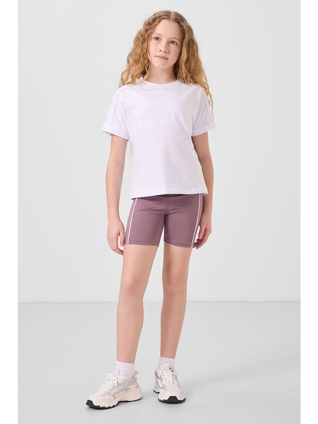 Pembe Gül Kurusu Esnek Standart Fit Basic Performans Kız Çocuk Tayt - 75189-3