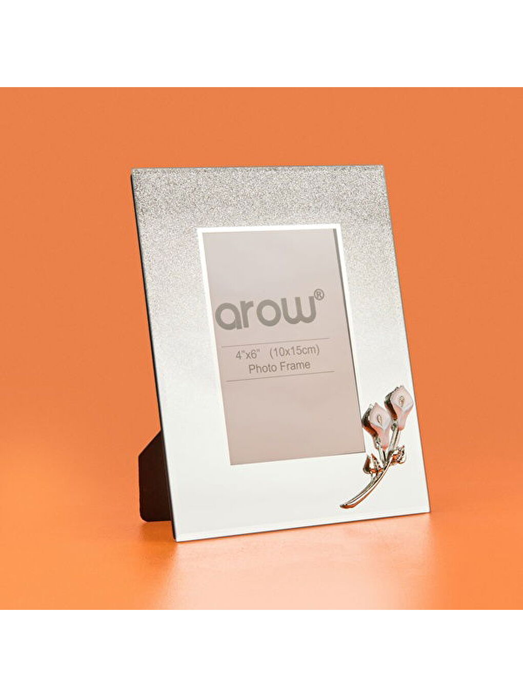 Gri Simli Cam Çerçeve - Gümüş - 10x15 cm-6