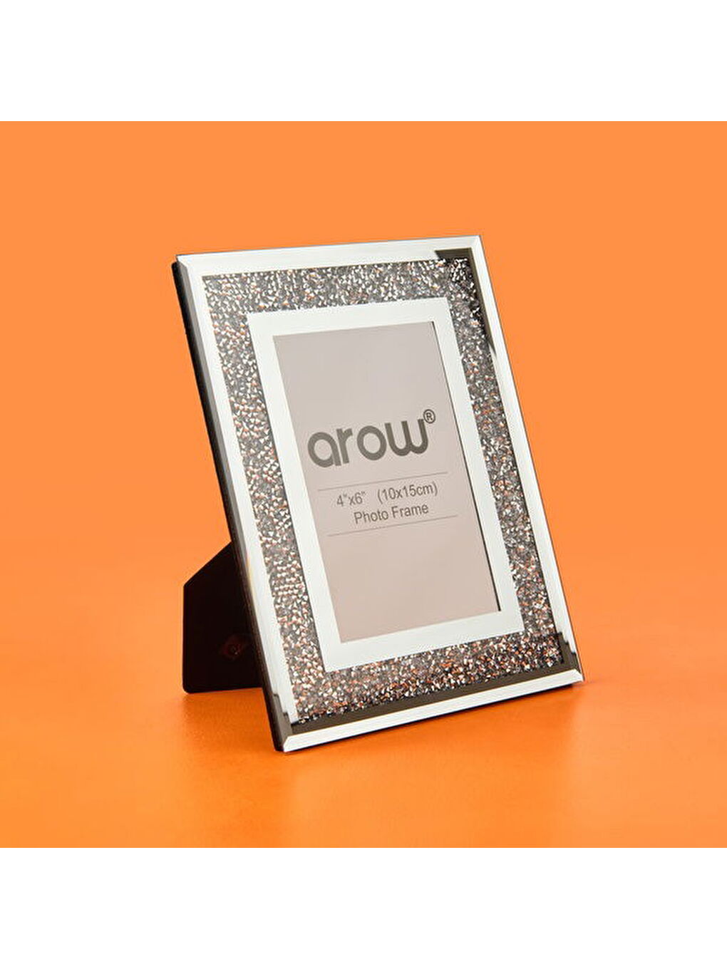 Gri Simli Cam Çerçeve - Gümüş - 10x15 cm-7