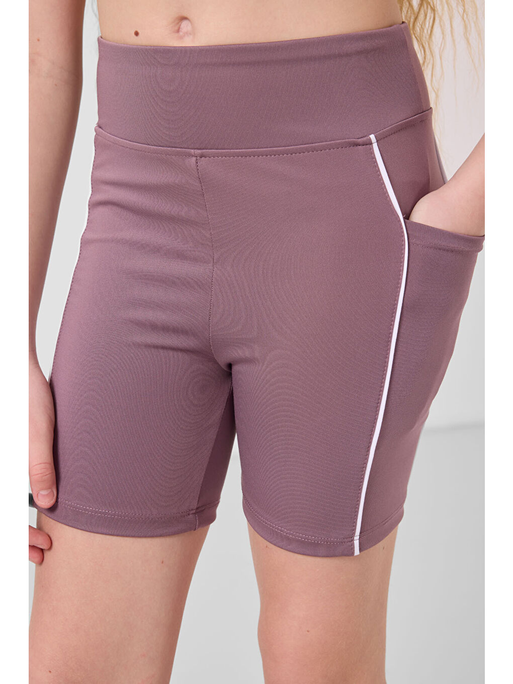 Pembe Gül Kurusu Esnek Standart Fit Basic Performans Kız Çocuk Tayt - 75189-4