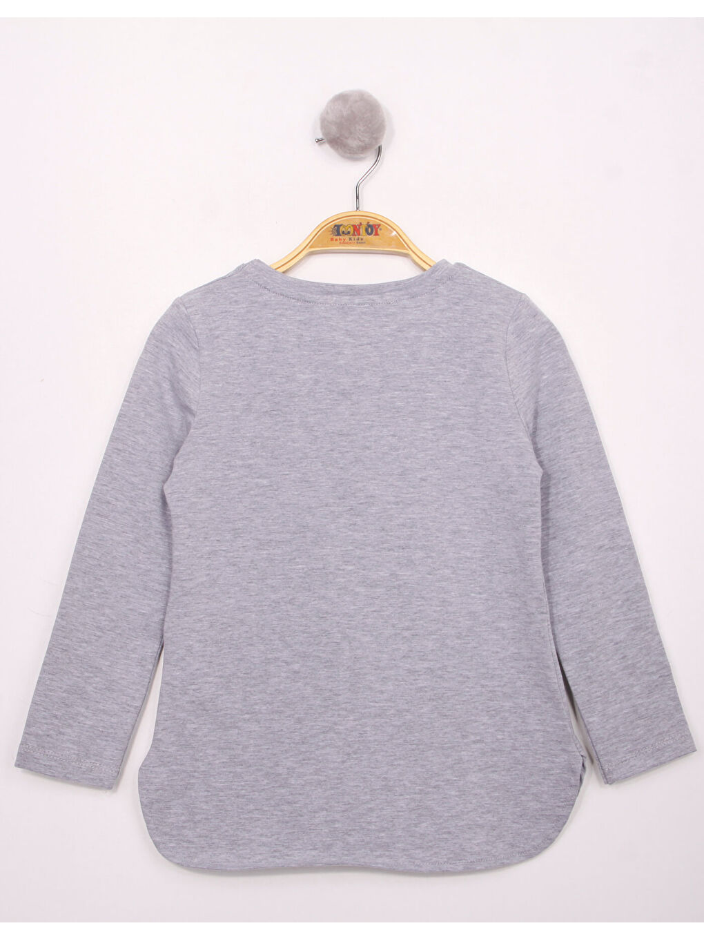 Gri Kız Çocuk Fashion Baskılı Tişört-1