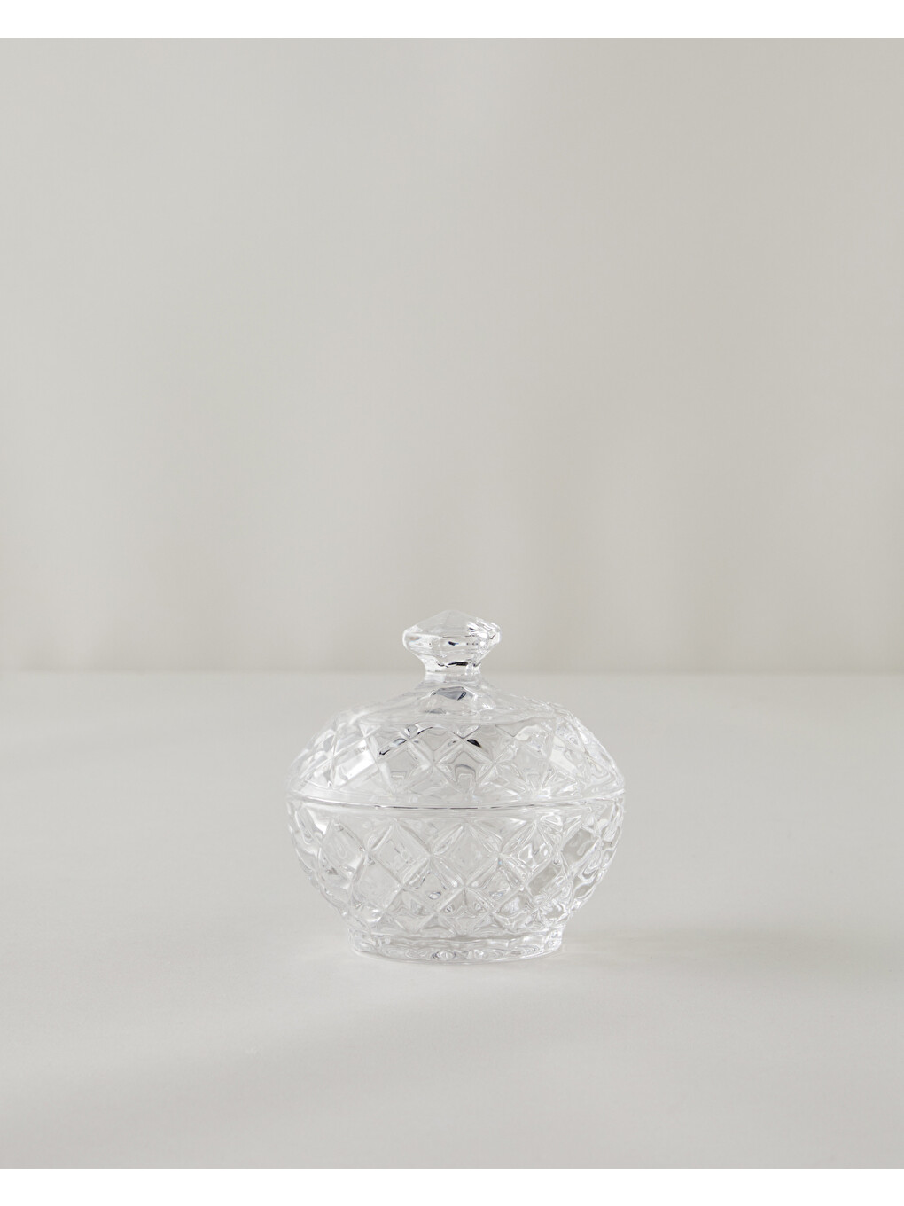 Renksiz Diamond Gleam Cam Şekerlik 9,5x10 Cm Şeffaf
