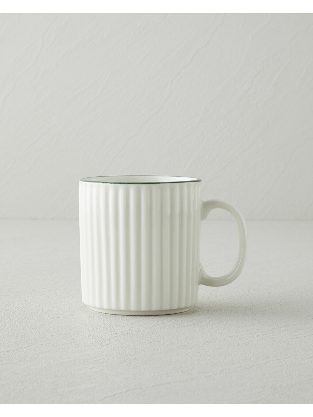 Lunara Porselen Kupa 350 Ml Beyaz - Yeşil