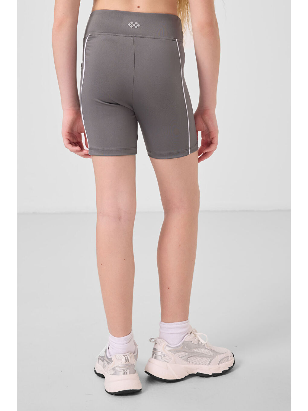 Koyu Gri Esnek Standart Fit Basic Performans Kız Çocuk Tayt - 75189-4