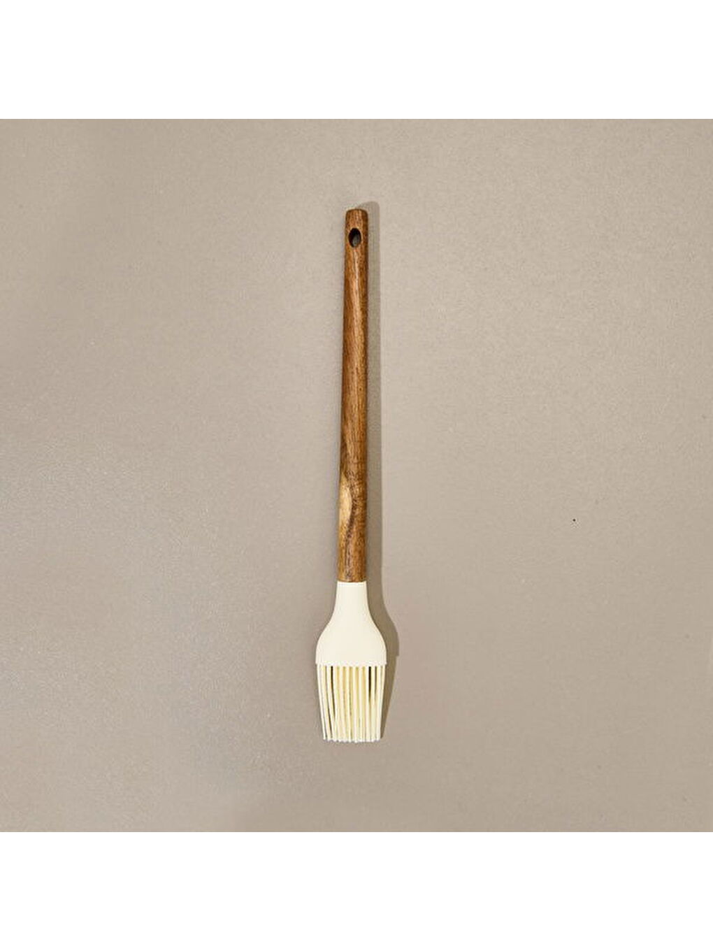 Akasya Saplı Silikon Yumurta Fırçası - Kahverengi / Krem-3