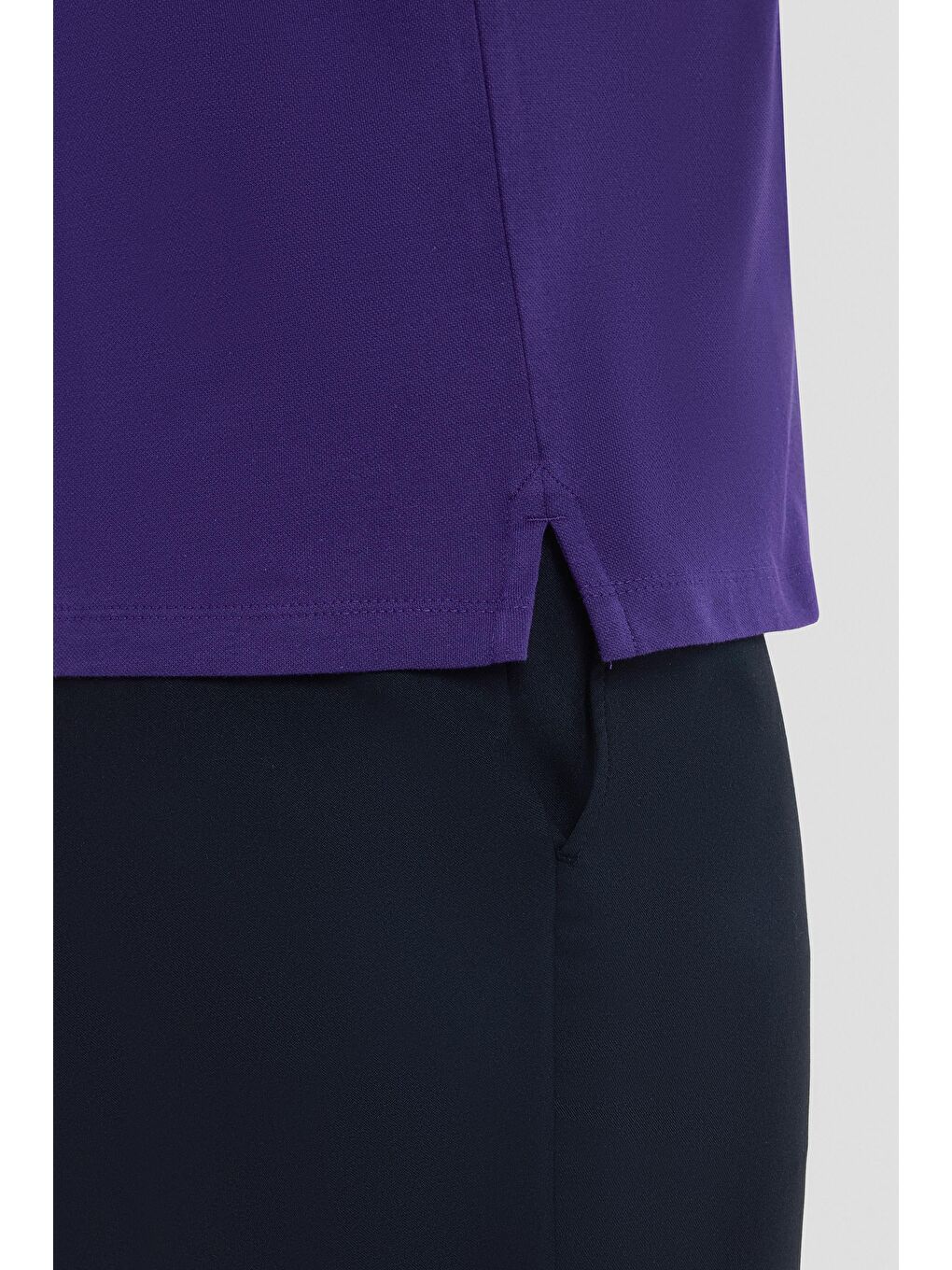 Mor Regular Fit Basic Polo Yaka Erkek Tişört-3