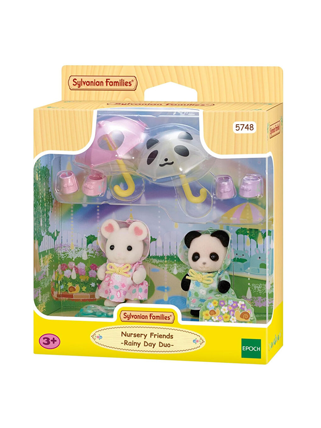 Sylvanian Families Renksiz Anaokulu Arkadaşları Yağmurlu Gün İkilisi 5748 - 3