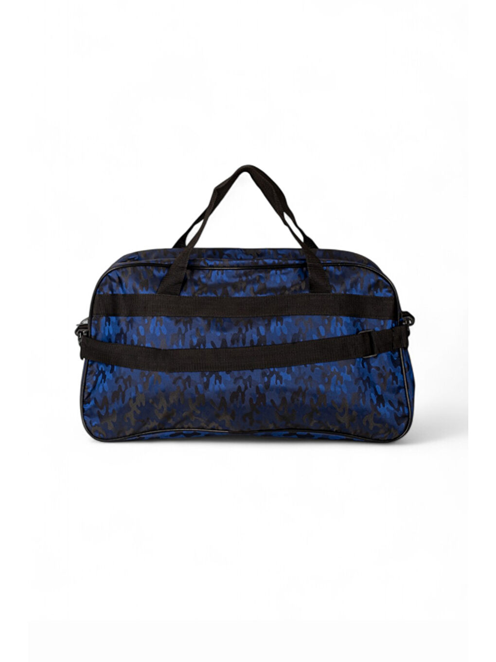 Unisex Lacivert Kamuflaj Kamuflaj Desenli Önü Fermuarlı İki Bölmeli Seyahat ve Spor Çantası