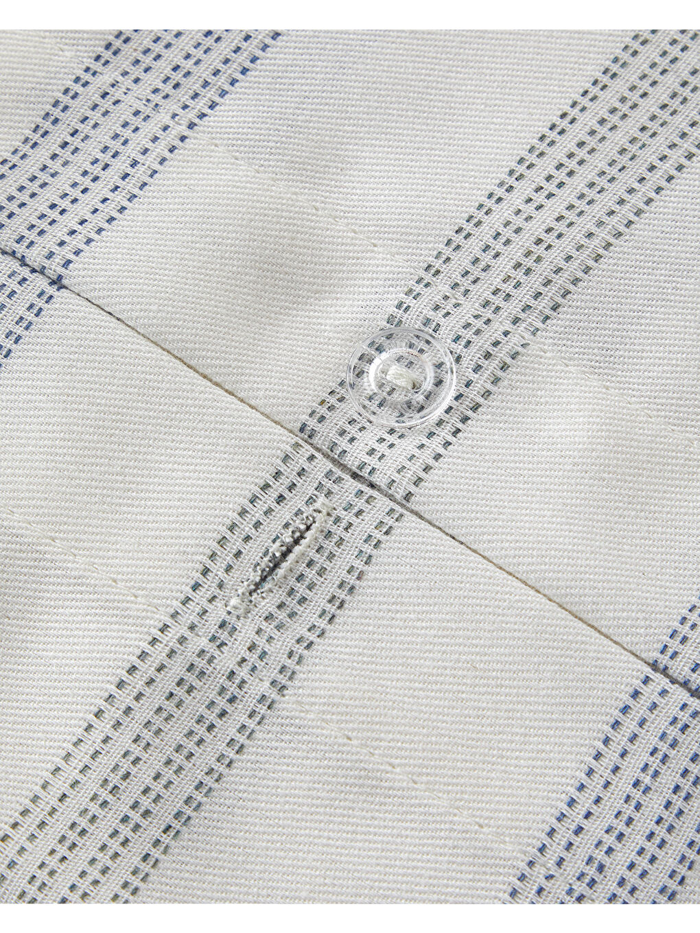 Bold Stitch İpliği Boyalı King Size Nevresim Takımı 240x220 cm Lacivert-Yeşil-4