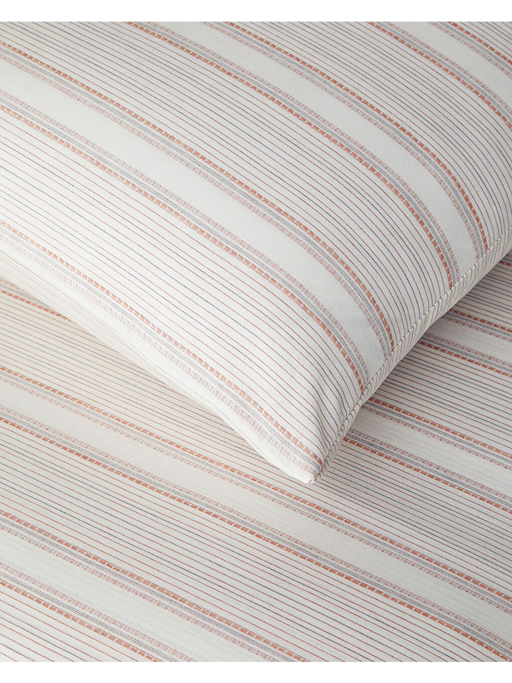 Kahverengi Liny İpliği Boyalı King Size Nevresim Takımı 240x220 cm Terracotta-4