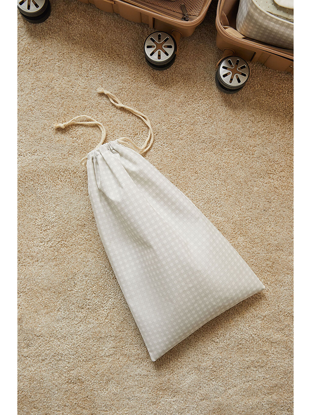 6'lı Gri Pötikare Bavul İçi Düzenleyici Set-5