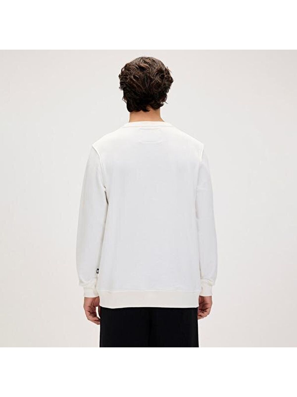 Panther Crewneck Erkek Beyaz Yuvarlak Yaka Sweatshirt-1