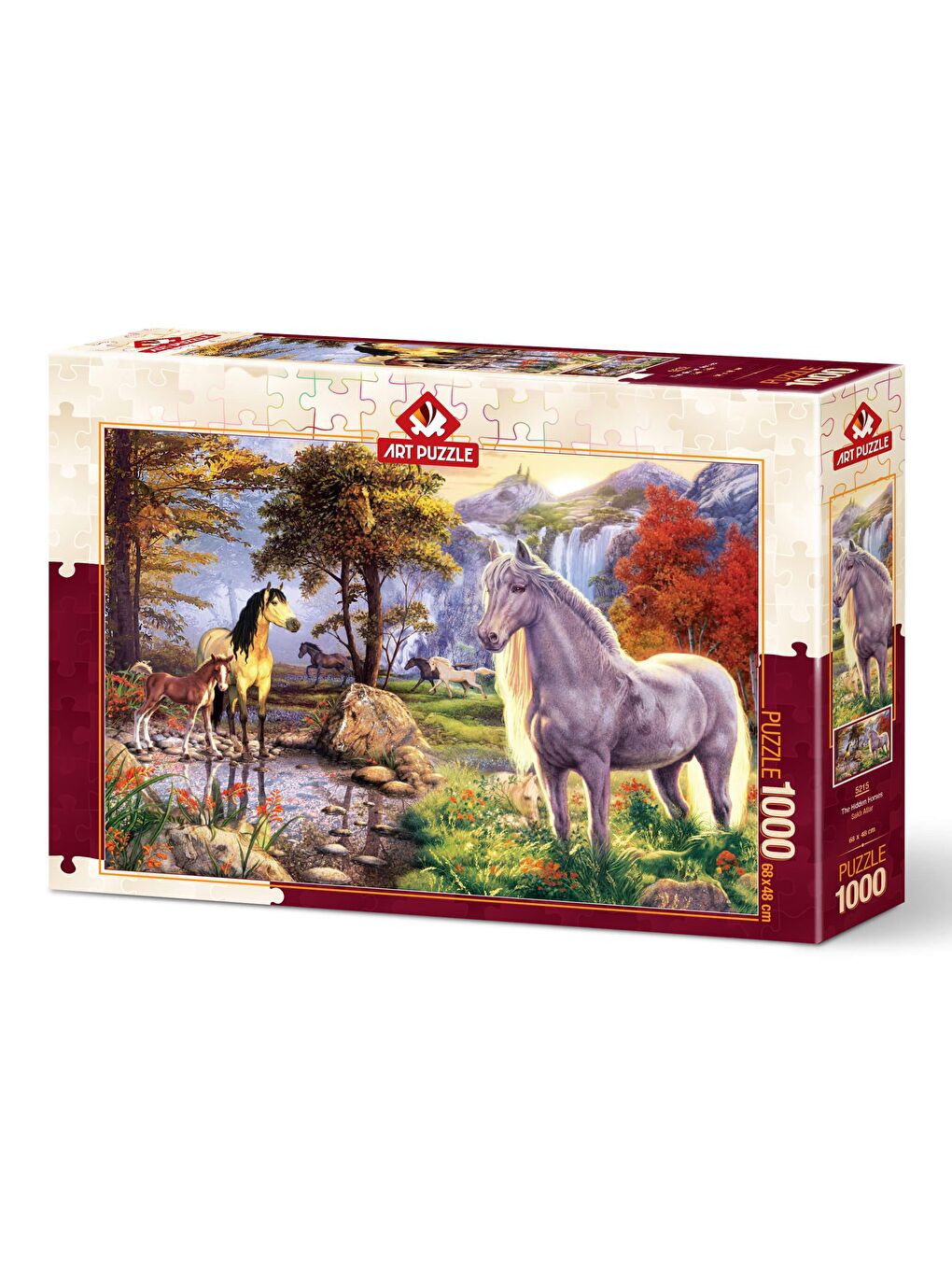 Art Puzzle Karışık 1000 Parça Puzzle Saklı Atlar - 1