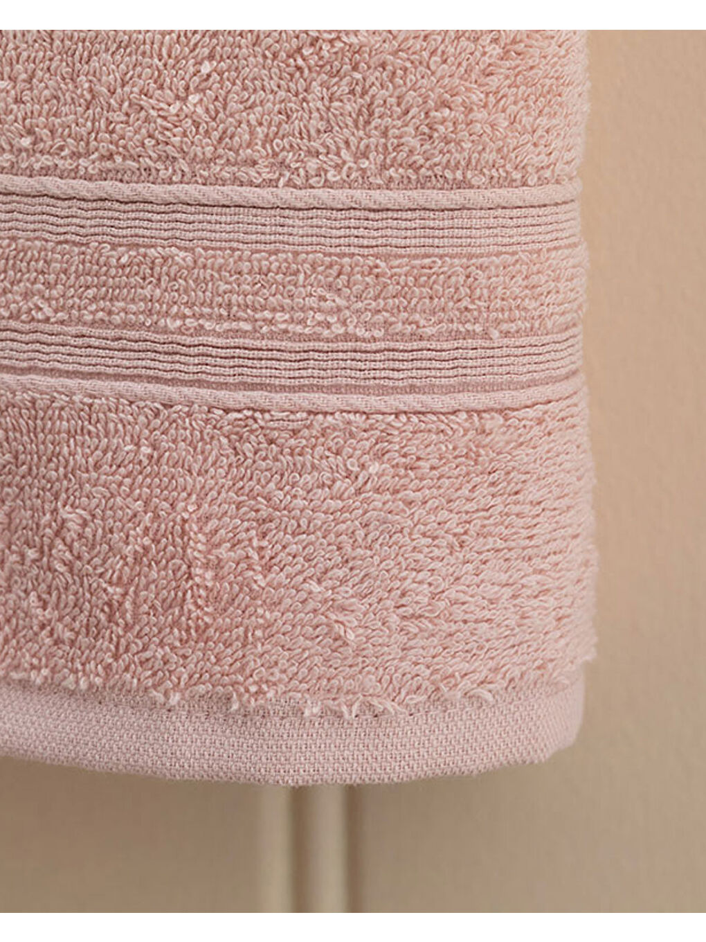 Pure Basic Pamuklu Yüz Havlusu 50x90 cm Açık Pembe-1