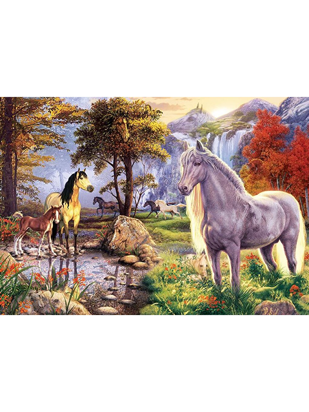 Art Puzzle Karışık 1000 Parça Puzzle Saklı Atlar - 2