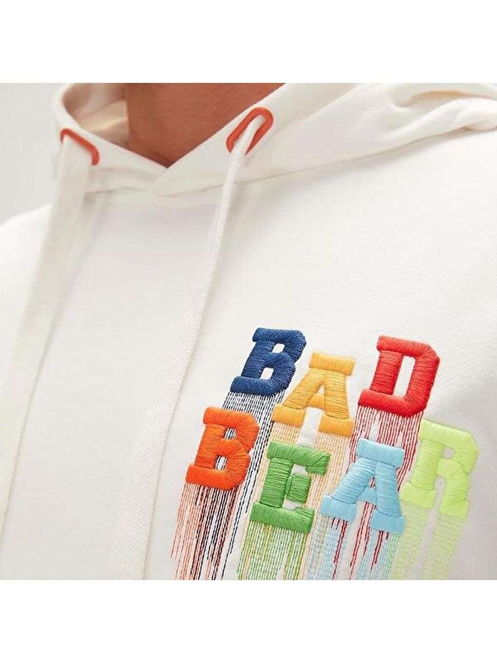 Rainbow Hoodie Erkek Beyaz Kapüşonlu Sweatshirt-4