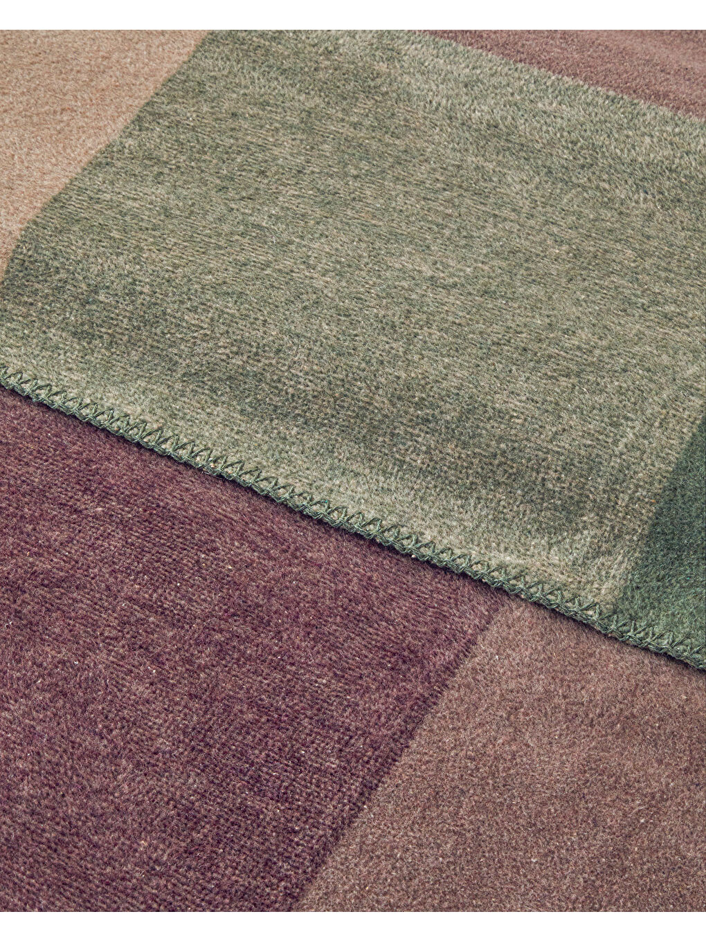 Block Pamuklu King Size Battaniye 220x240 cm Bej-2