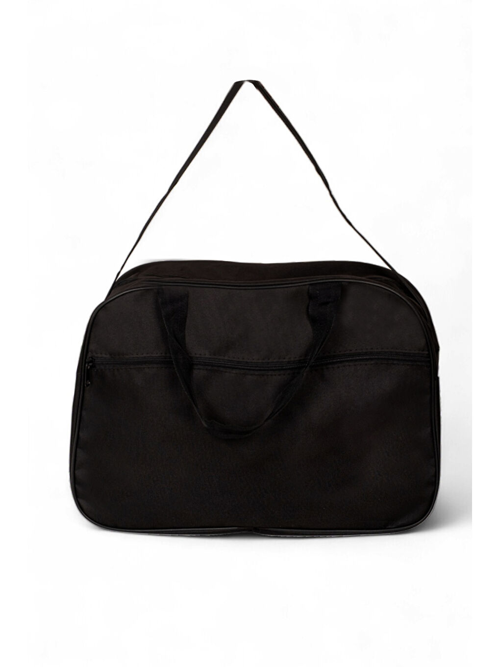Unisex Siyah Önü Fermuarlı Seyehat ve Spor Çantası
