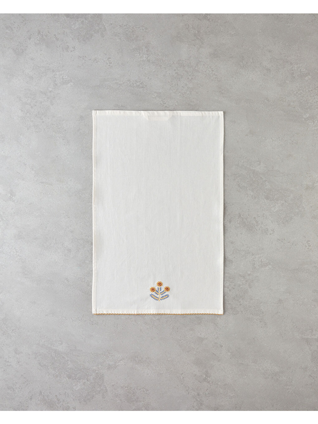 Retro Revival Pamuk Kurulama Bezi Krem - Mavi-1