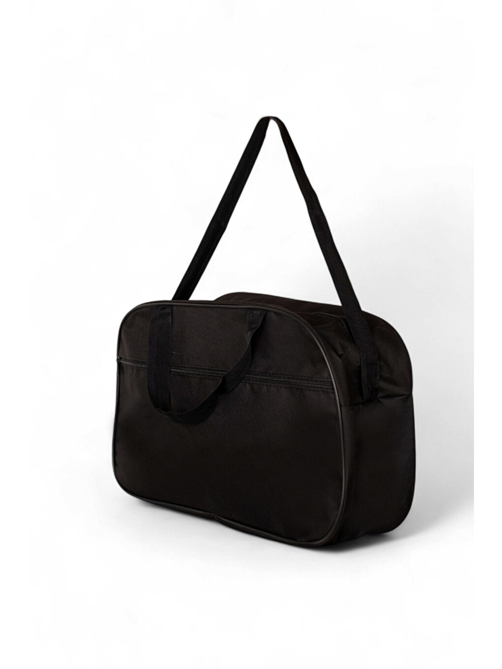 Unisex Siyah Önü Fermuarlı Seyehat ve Spor Çantası-1