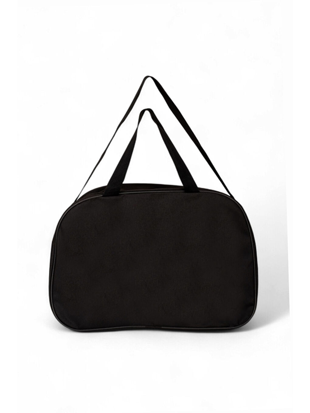 Unisex Siyah Önü Fermuarlı Seyehat ve Spor Çantası-2