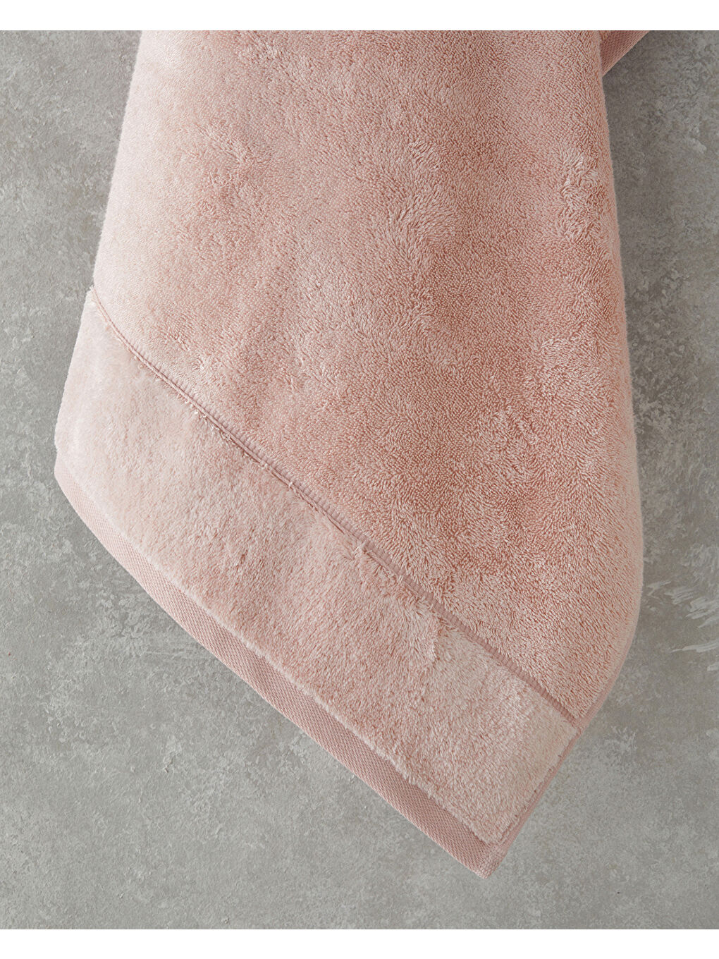 Leafy Bambu Banyo Havlusu 70x140 cm Pembe-1