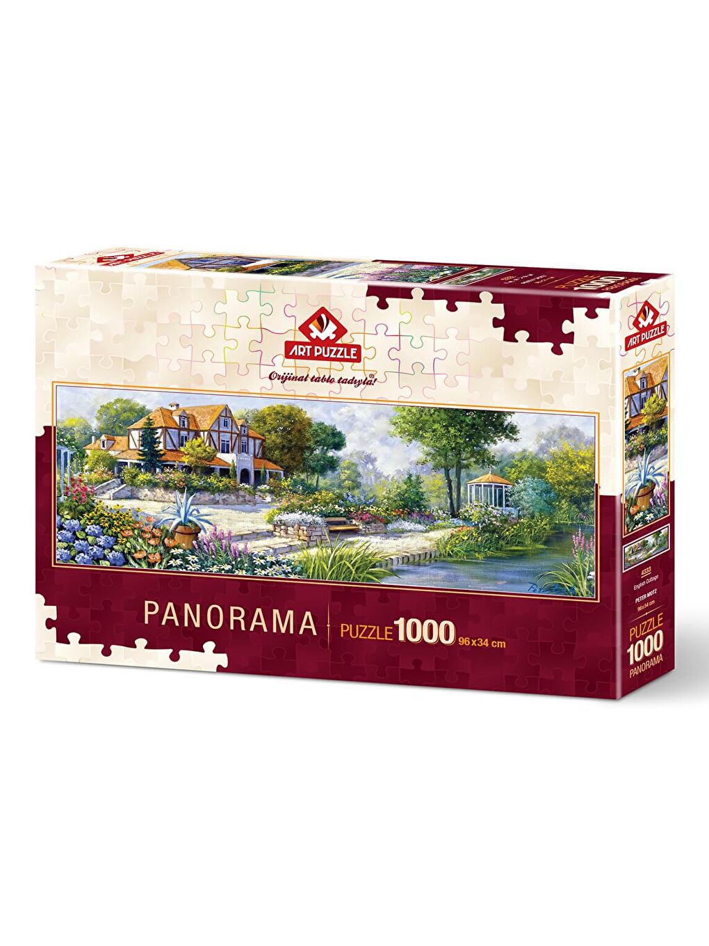 Art Puzzle Karışık 1000 Parça Panorama Puzzle Englısh Cottage - 1