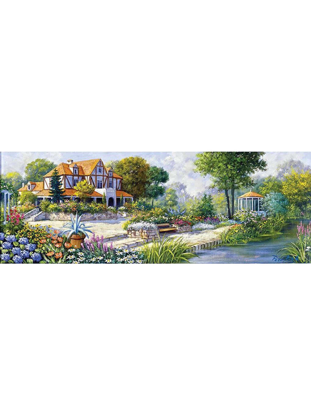 Art Puzzle Karışık 1000 Parça Panorama Puzzle Englısh Cottage - 2