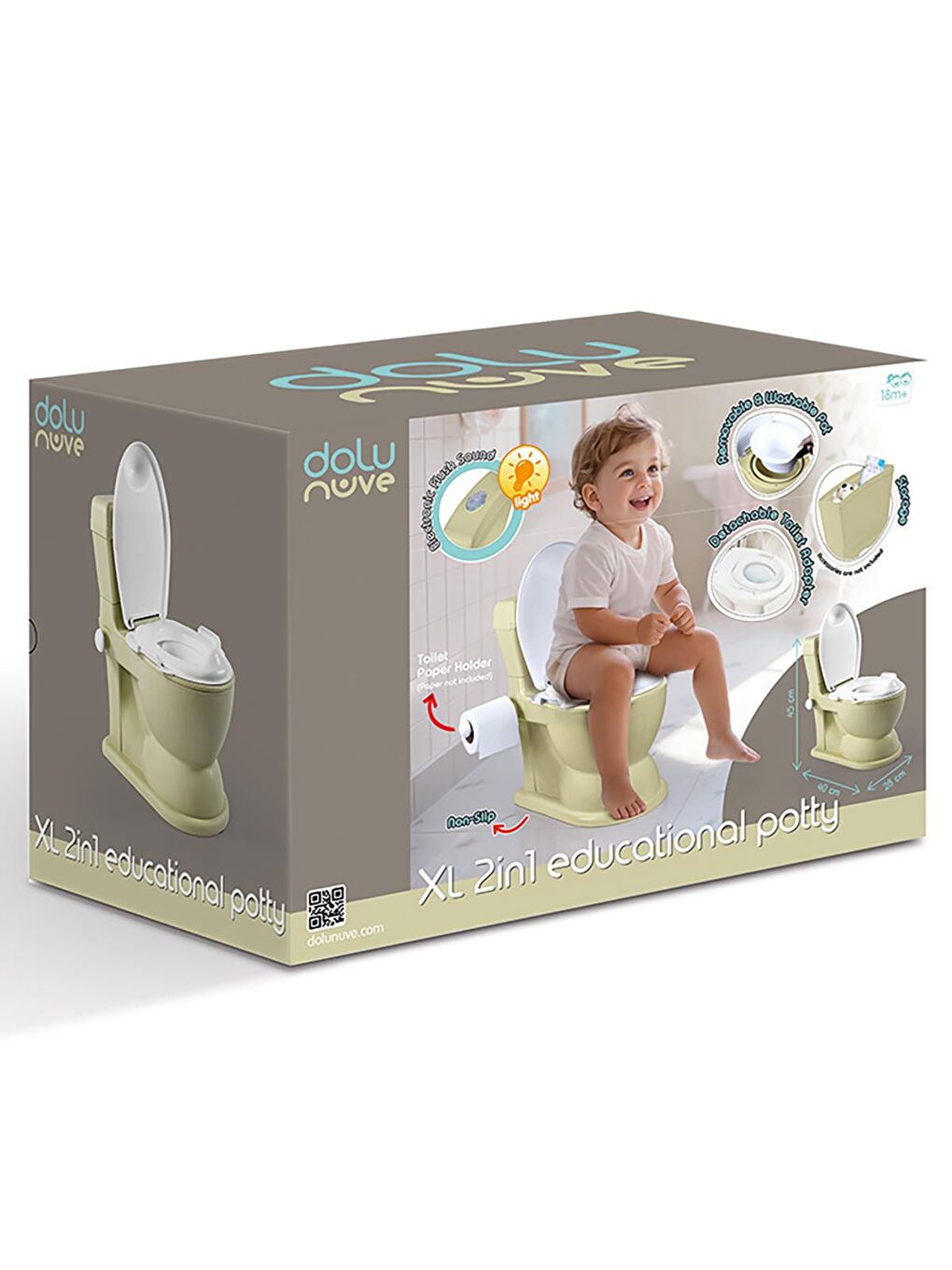 Nuve Eğitici Lazımlık Tuvaletim - Yeşil Standart-1