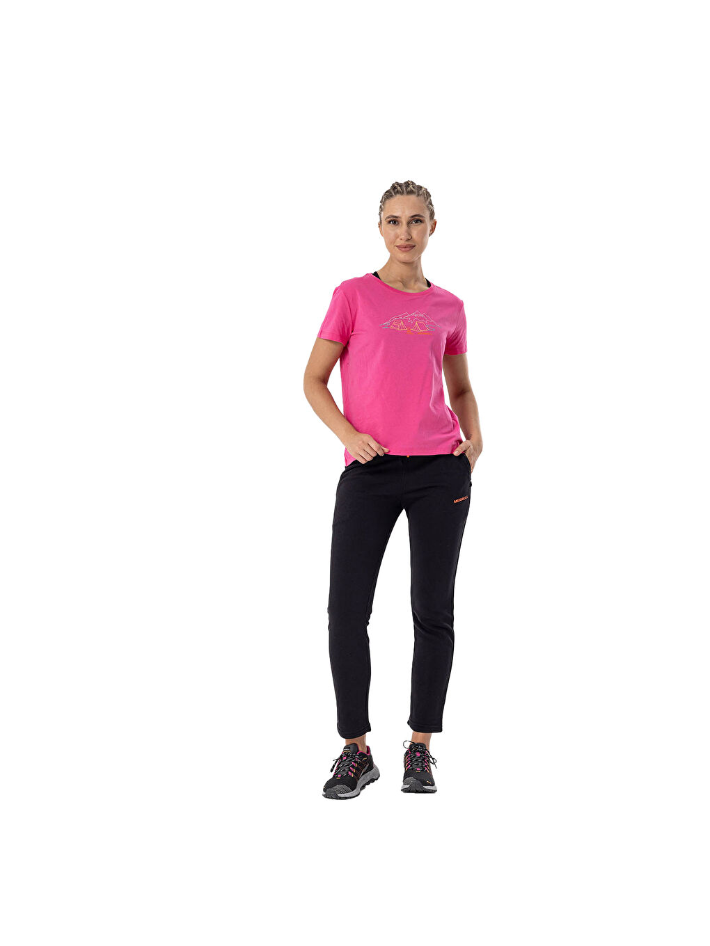 Tali Kadın Pembe Tişört-5