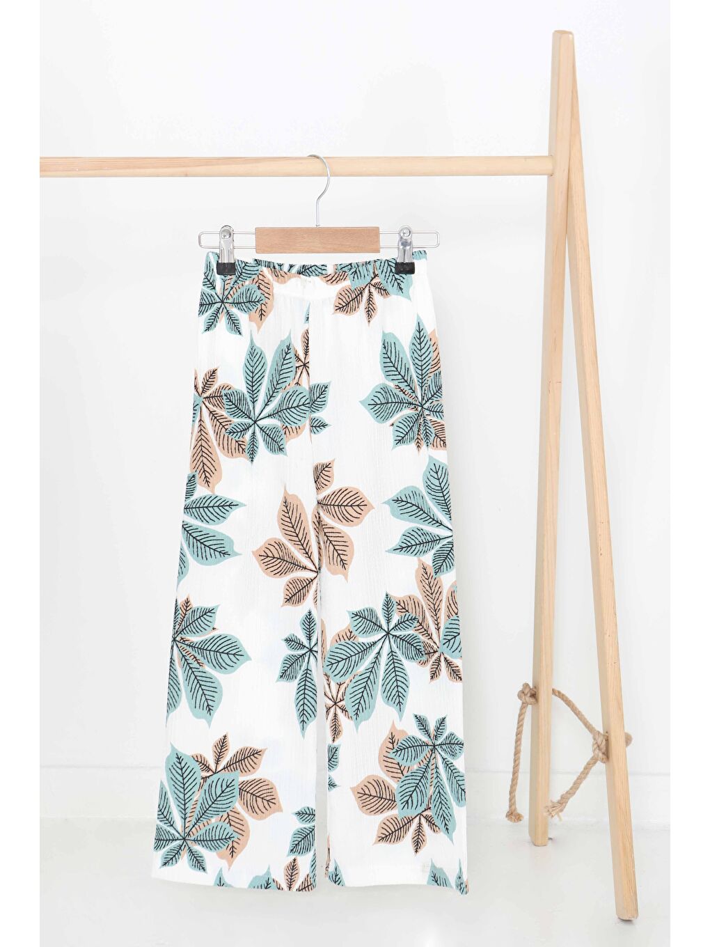 Yeşil Kız Çocuk Mint Desenli Pantolon - 27378