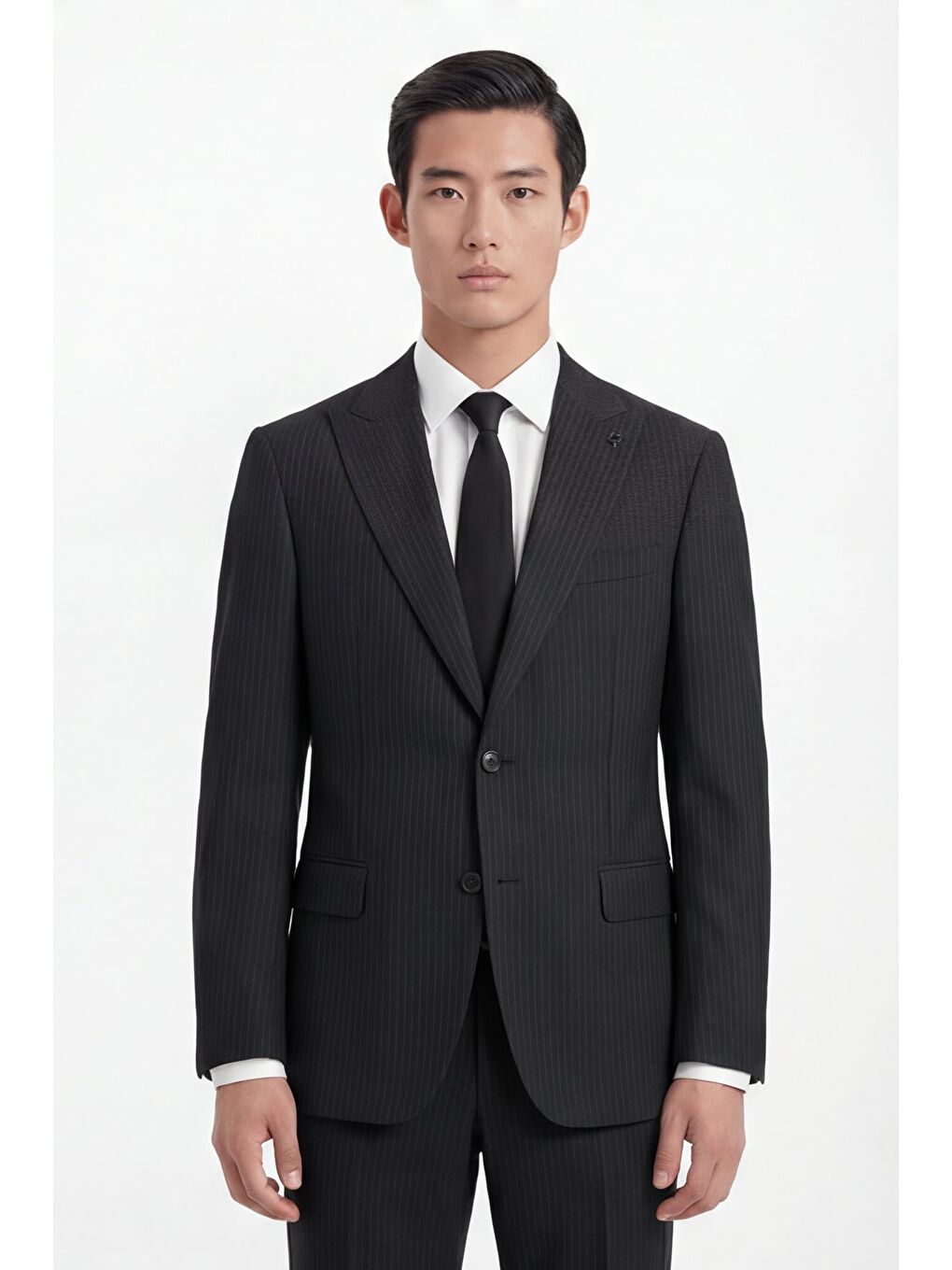 Giotelli Erkek Siyah Dar Kesim Slim Fit Yünlü Dokuma Normal Bel 4 Drop Takım Elbise