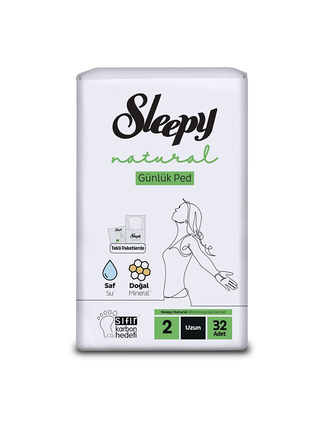 Natural Ultra Hassas Günlük Ped Uzun 32 Adet Ped-1