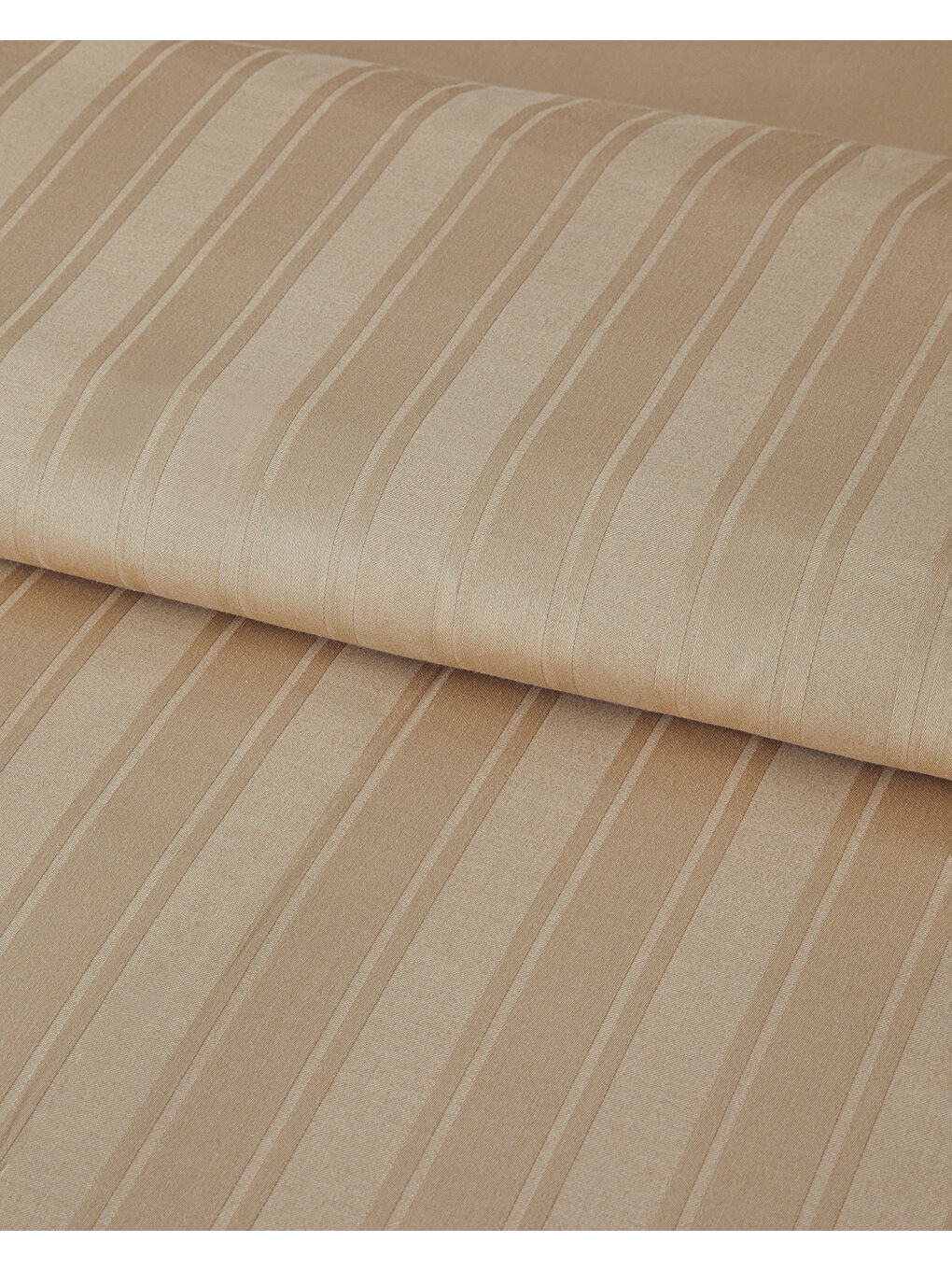 Sarı Lior Çizgili Pamuk Saten King Size Nevresim Takımı Gold-2