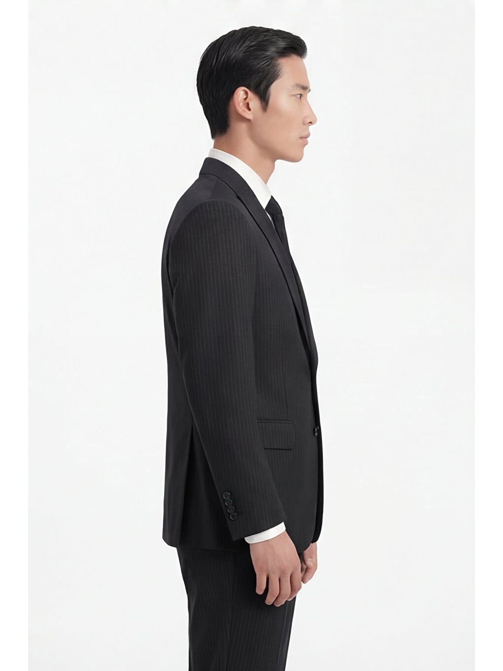 Giotelli Erkek Siyah Dar Kesim Slim Fit Yünlü Dokuma Normal Bel 4 Drop Takım Elbise-1