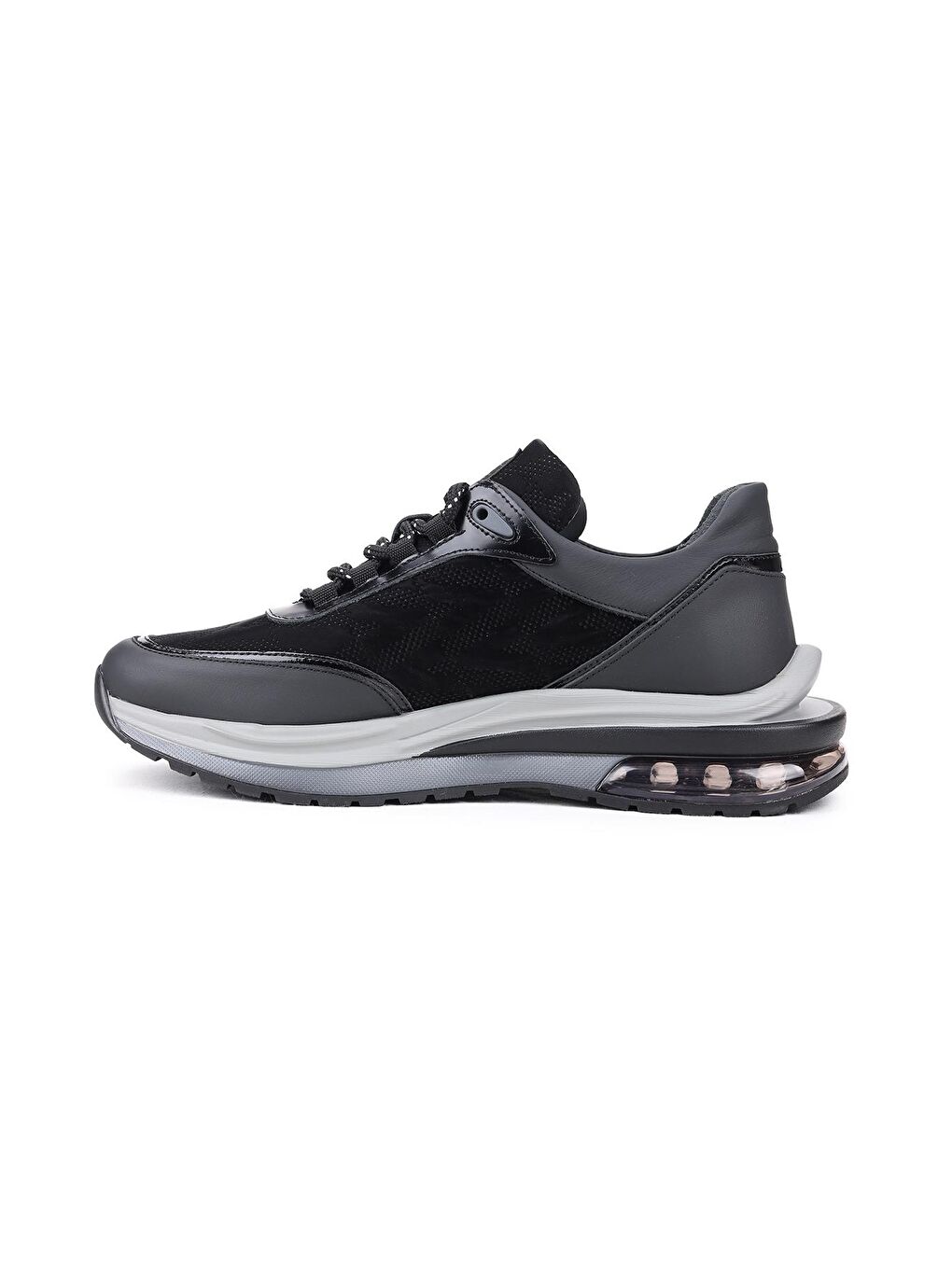 Siyah 152-18306 Deri Erkek Spor Ayakkabı-1