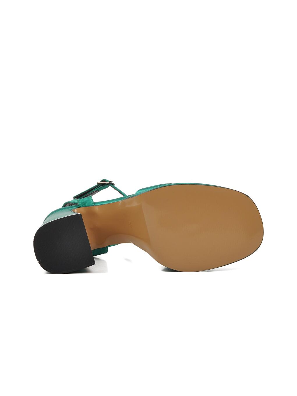 Yeşil Saten Kadın Abiye Ayakkabı 23101322Y-4