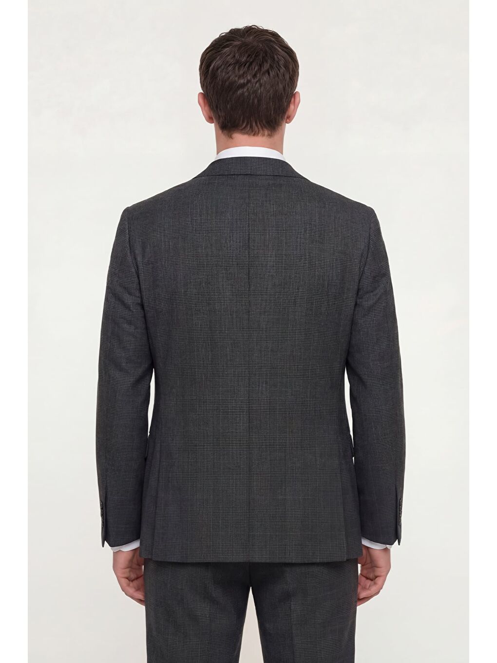 Giotelli Erkek Siyah Dar Kesim Slim Fit Viskon Dokuma Normal Bel 6 Drop Yelekli Klasik Takım Elbise-3