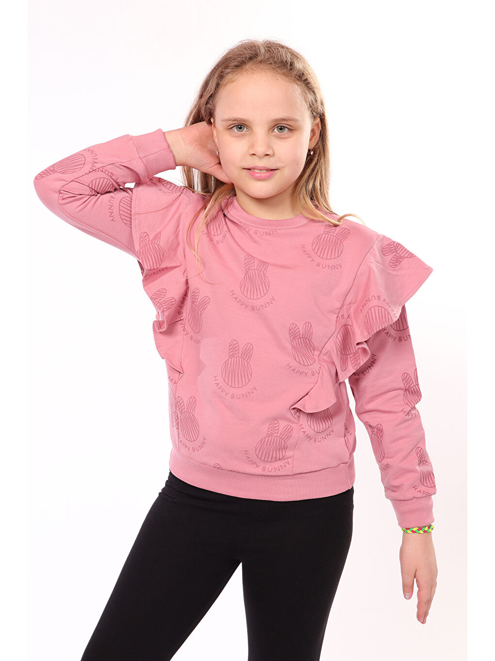 Toontoykids Gülkurusu Kız Çocuk Baskılı Sweatshirt