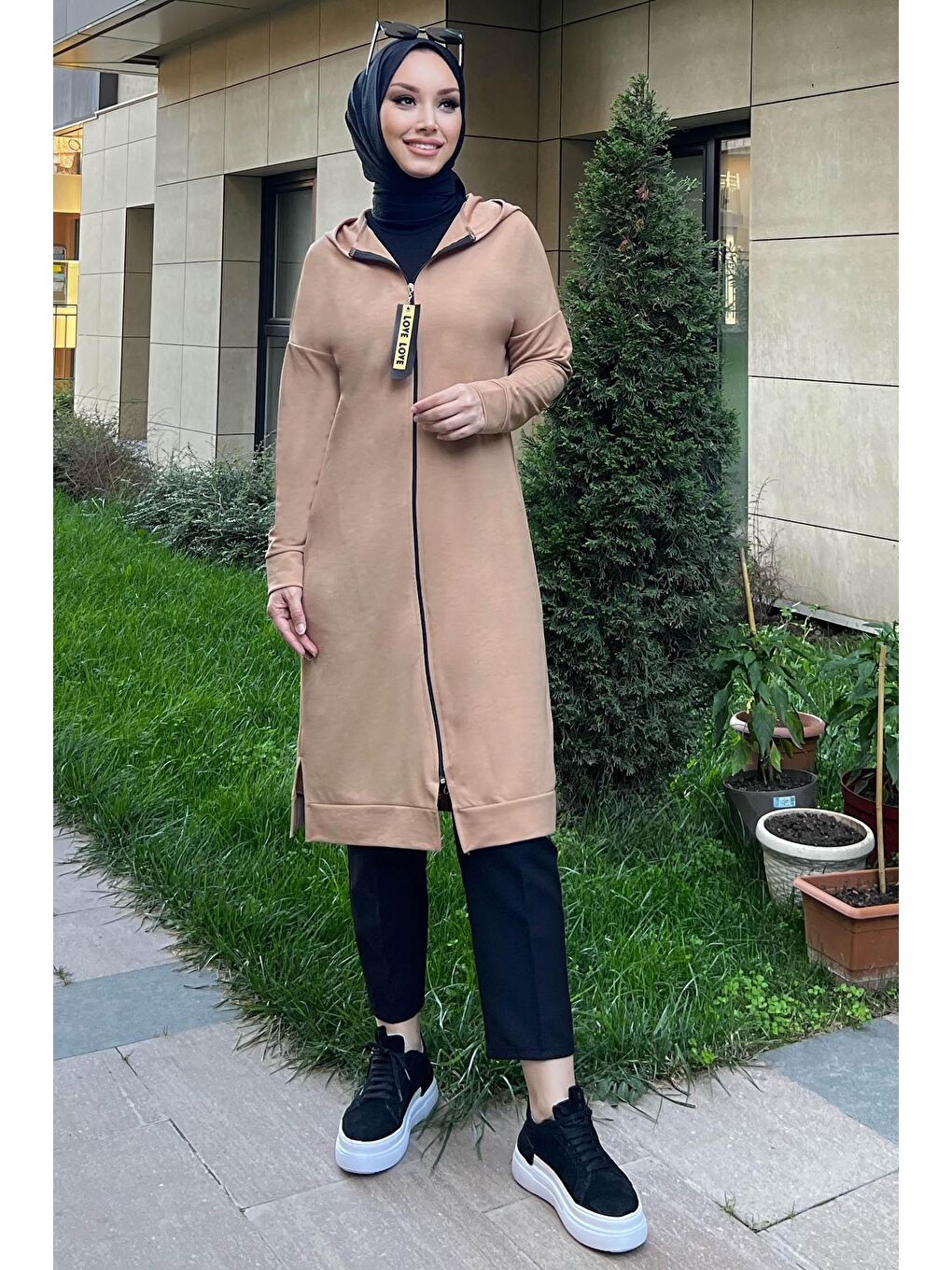 Bej Orta Kadın Vizon Tunik - 11046