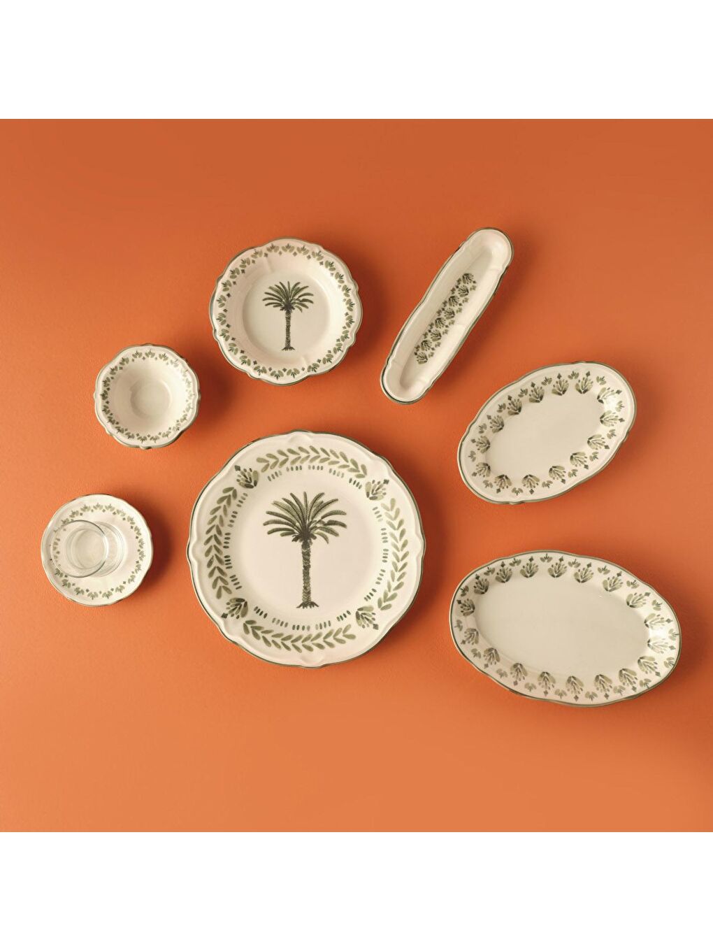 Bella Maison Yeşil Alice Stoneware 26 Parça 6 Kişilik Kahvaltı Takımı Yeşil