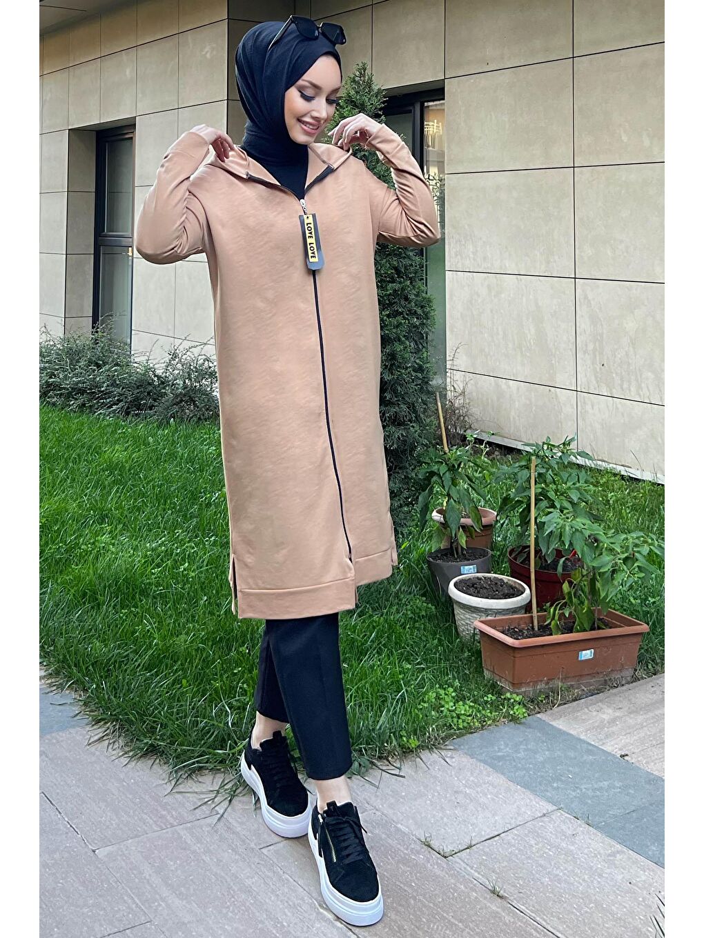 Bej Orta Kadın Vizon Tunik - 11046-2