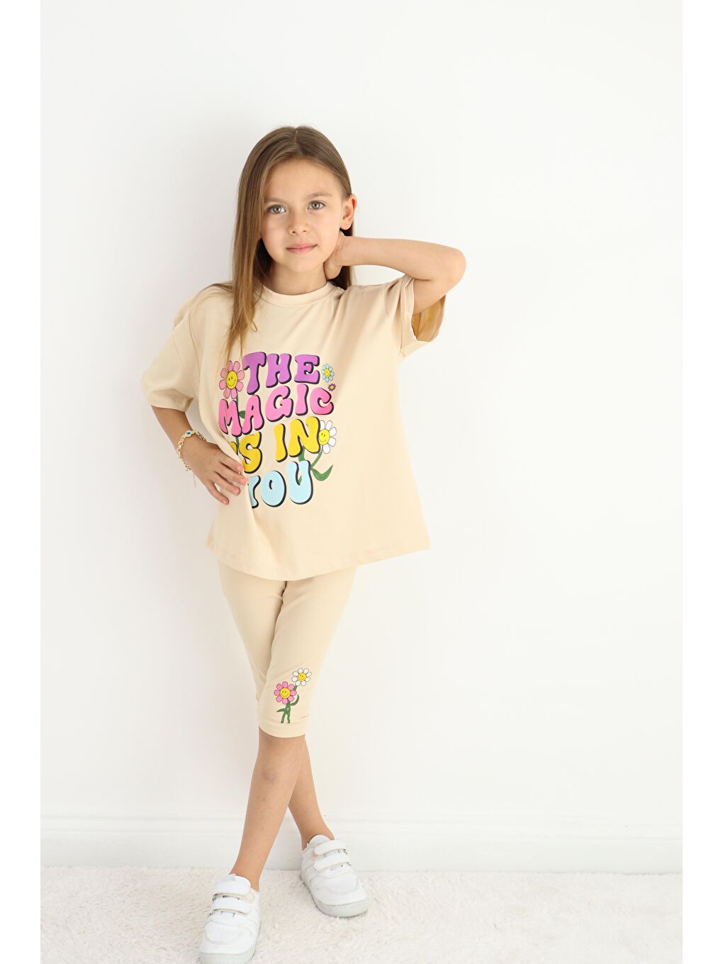 Bej Kız Kapri Takım 2-8 Yaş-3