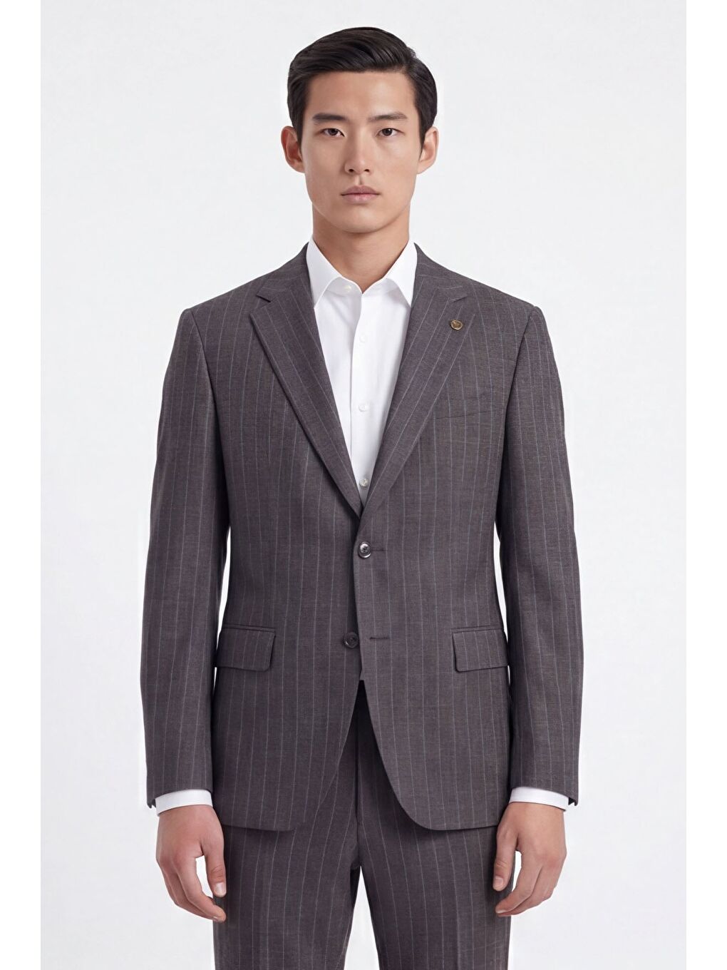 Kahverengi Giotelli Erkek Kahve Dar Kesim Slim Fit Viskon Dokuma Normal Bel 4 Drop Klasik Takım Elbise