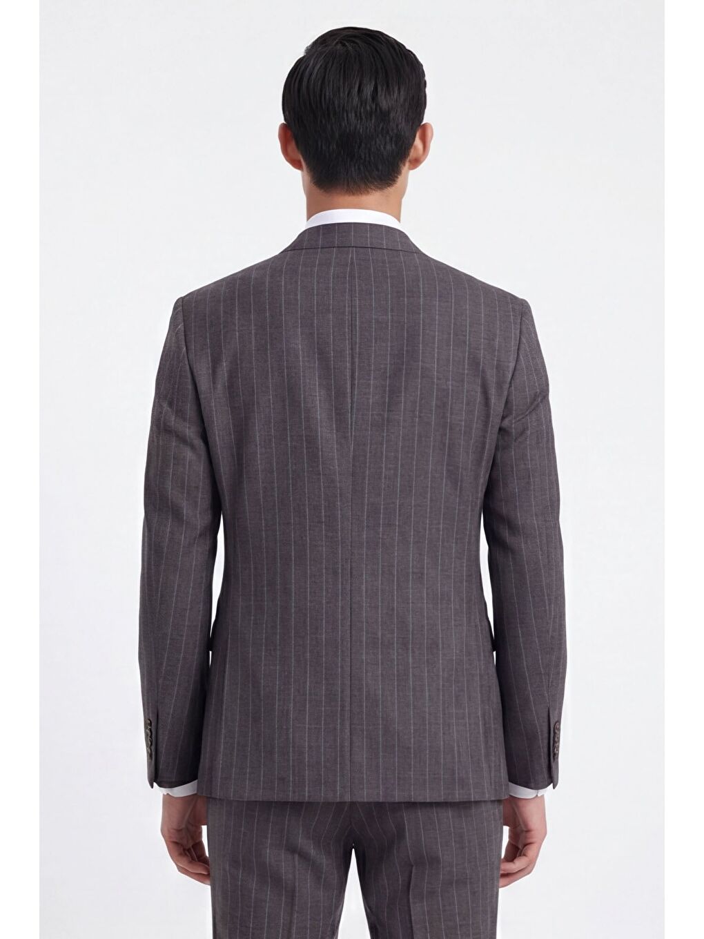 Kahverengi Giotelli Erkek Kahve Dar Kesim Slim Fit Viskon Dokuma Normal Bel 4 Drop Klasik Takım Elbise-3