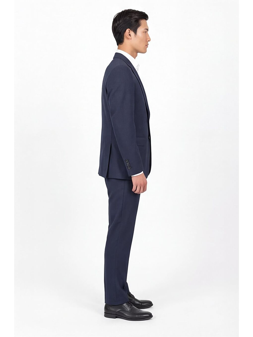 Giotelli Erkek Lacivert Dar Kesim Slim Fit Viskon Dokuma Normal Bel 6 Drop Takım Elbise-2